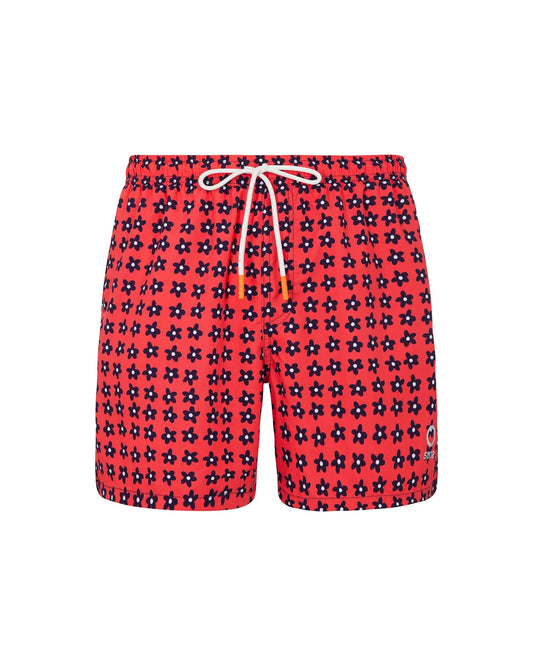 Costume Capri Flower Line Red