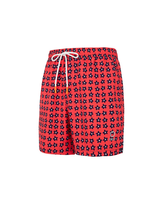 Costume Capri Flower Line Red