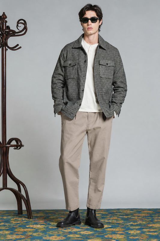 Pantalone Kyson Herringbone Pence Desert