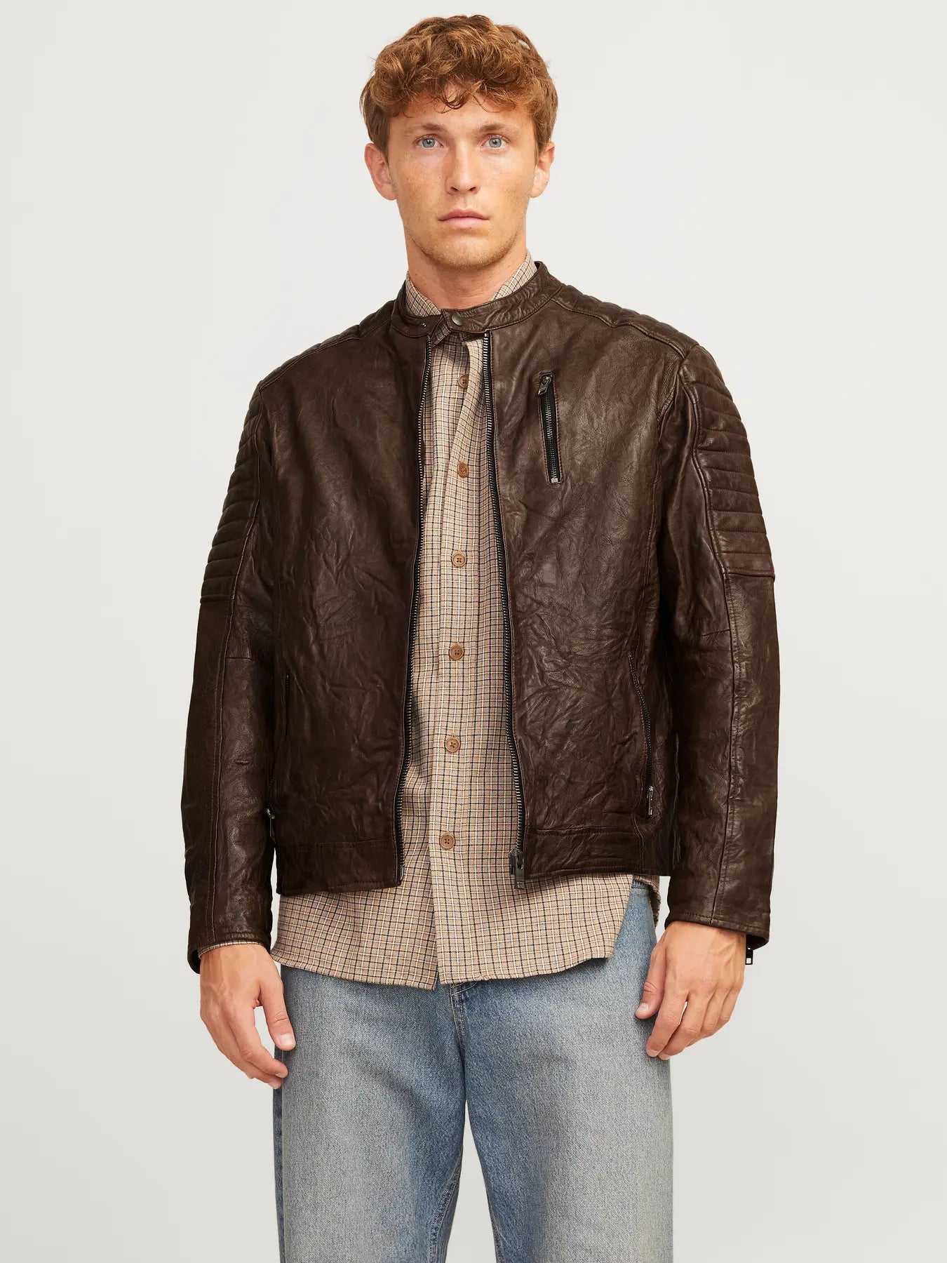 Giacca Richard Leather Brown