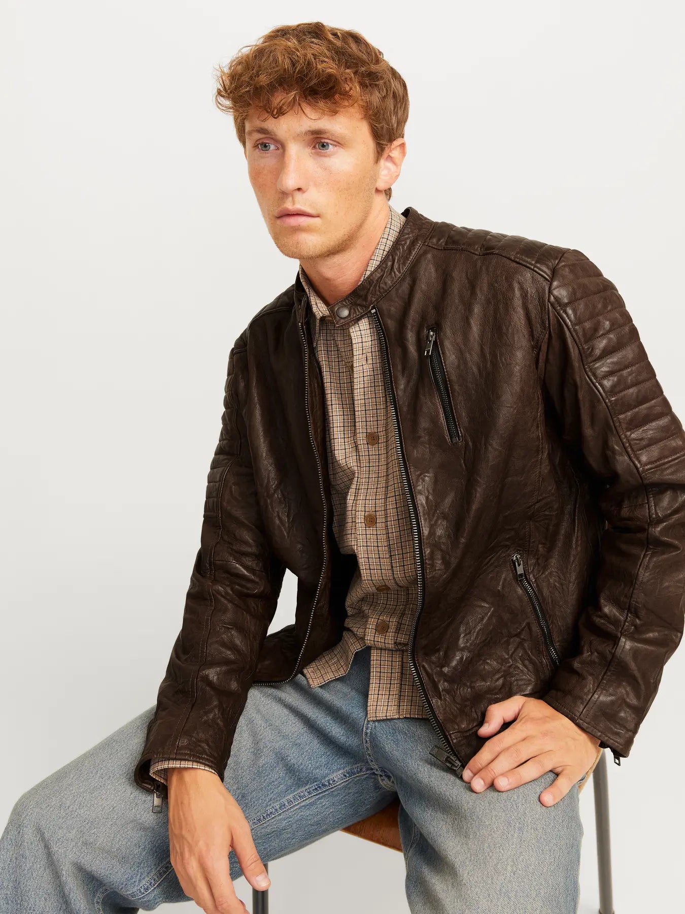 Giacca Richard Leather Brown
