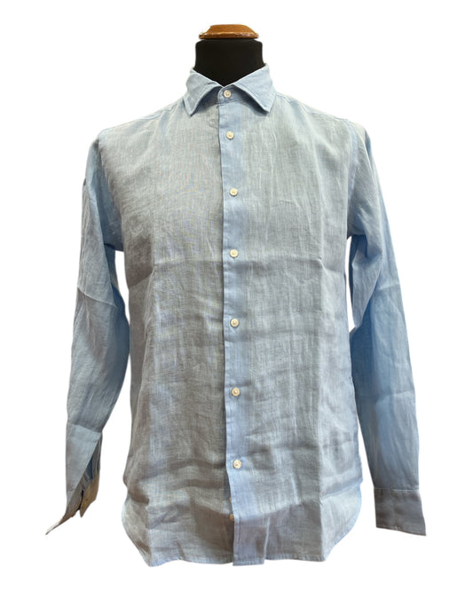 Camicia Sorrento Lino Light Blue