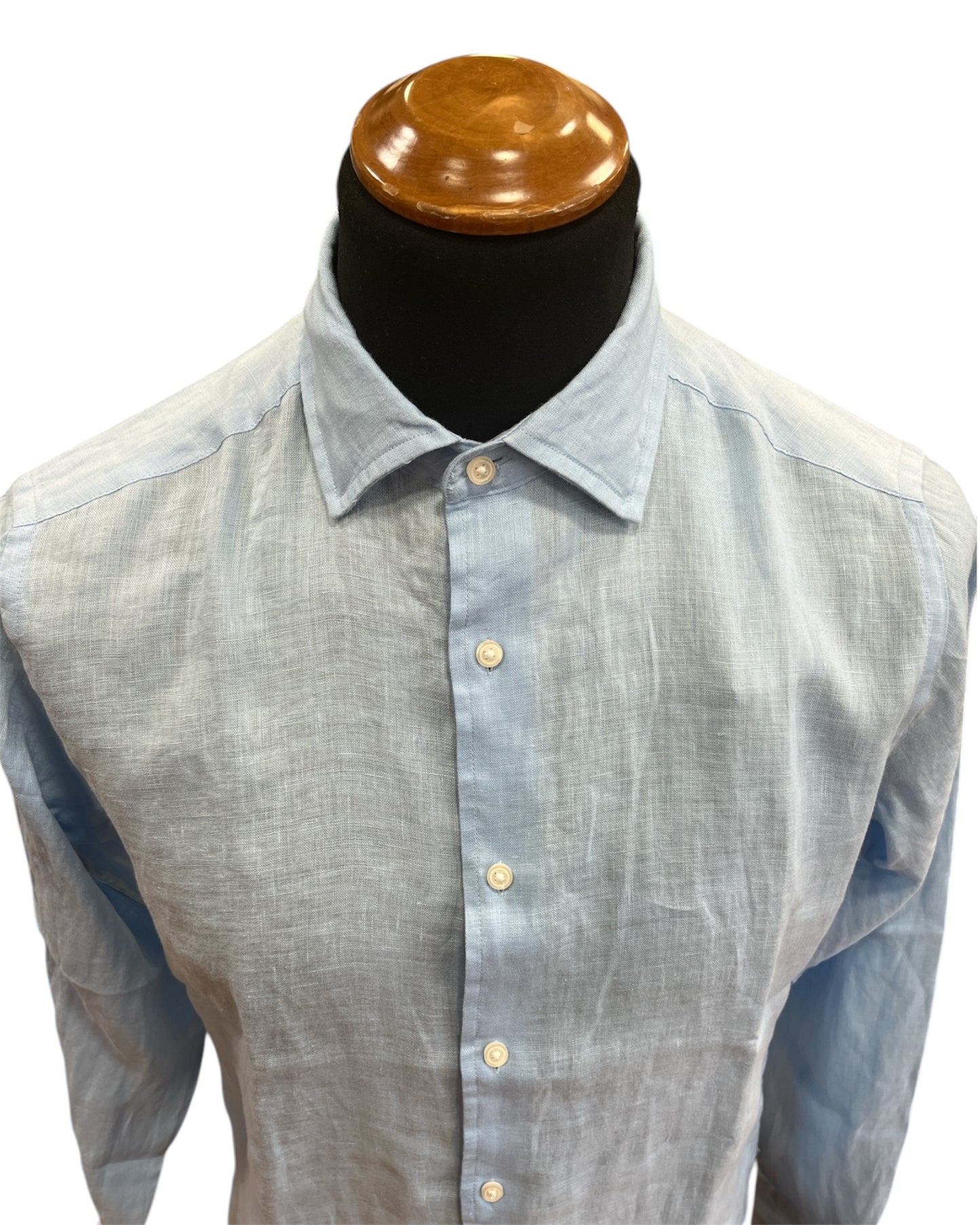 Camicia Sorrento Lino Light Blue