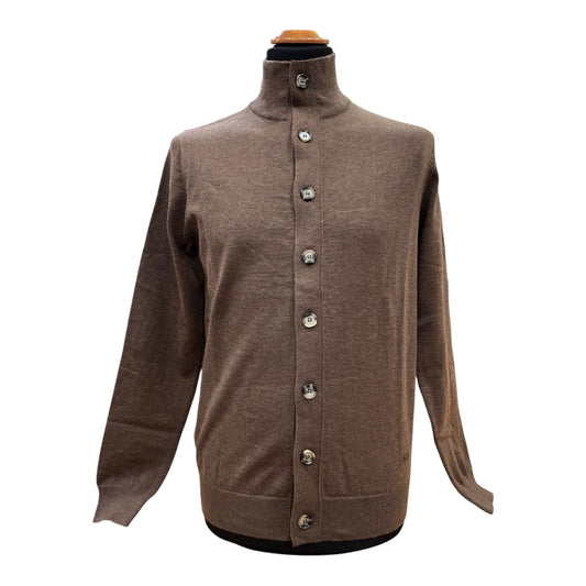 Cardigan Milano Merinos Brown Melange