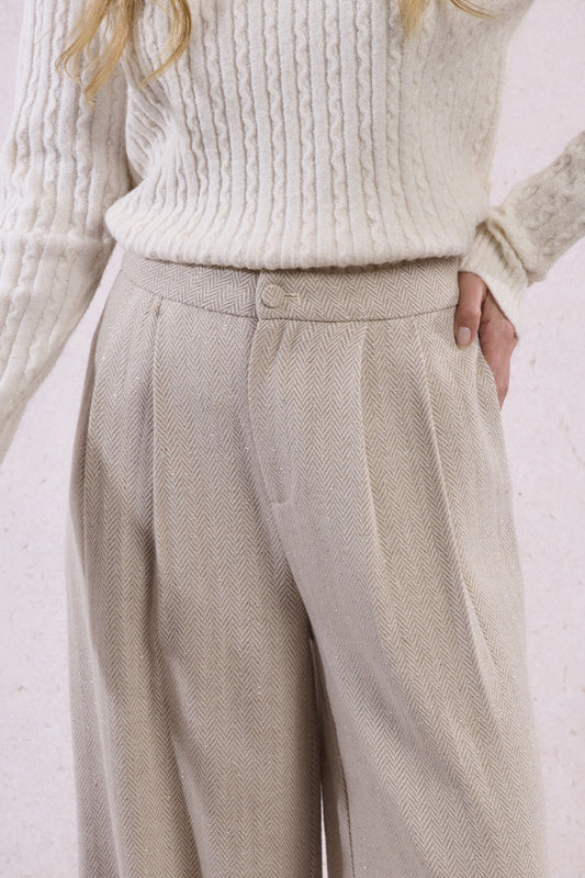 Pantalone Woven Beige