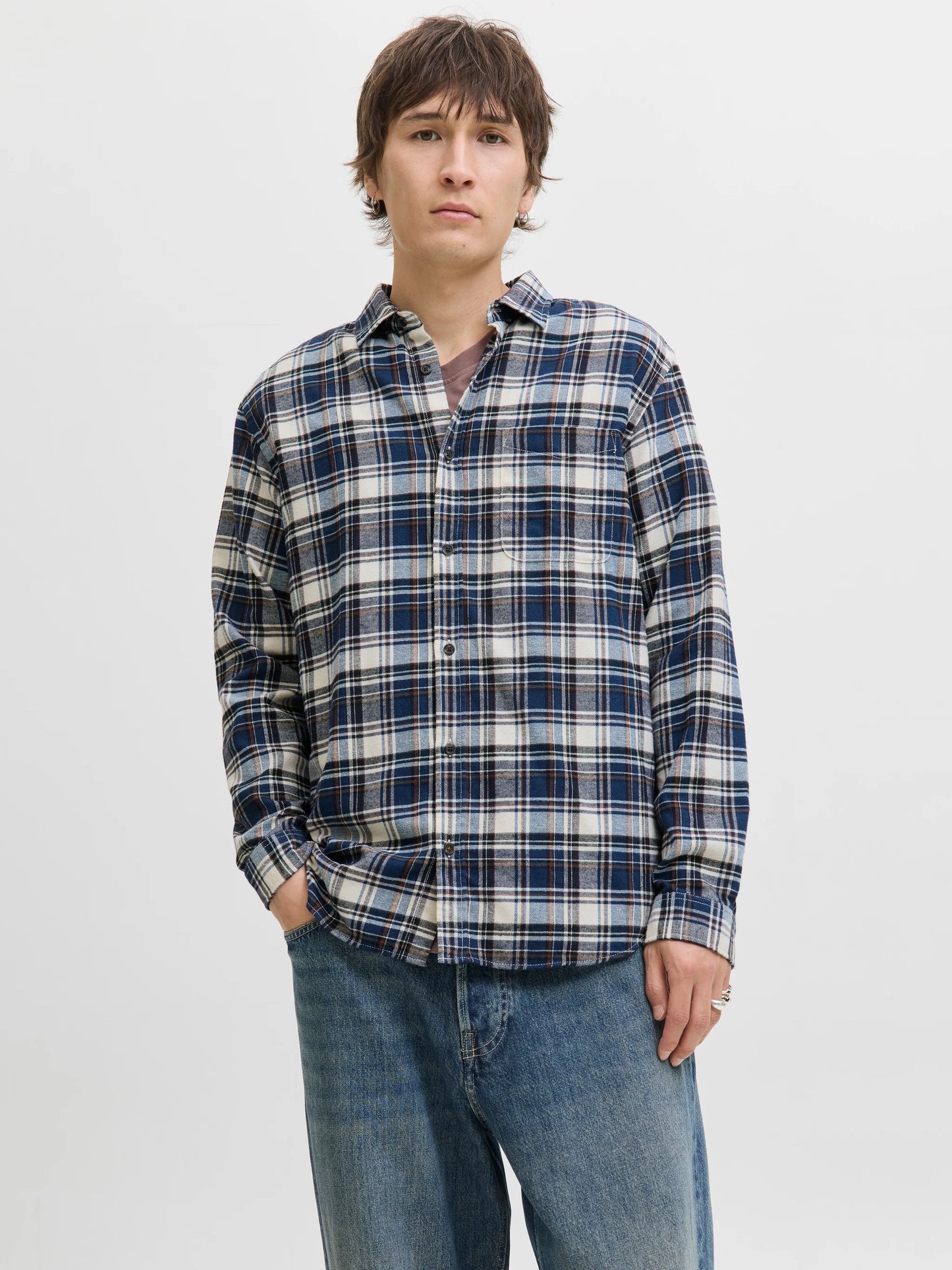 Camicia James Flannel Navy Blazer
