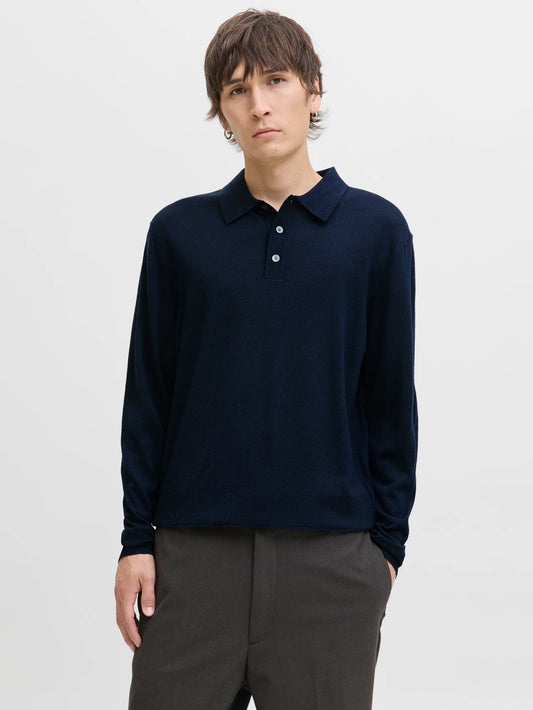 Polo Merino Navy