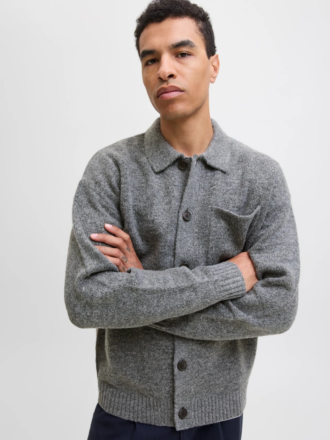 Cardigan Finn Grey Melange