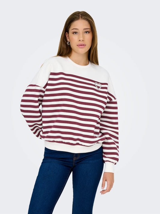 Felpa Adele Stripes Bordeaux