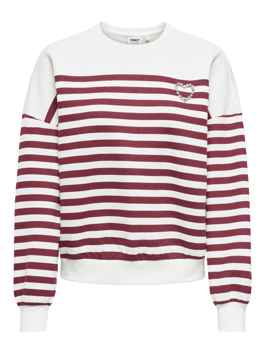 Felpa Adele Stripes Bordeaux