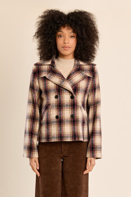 Cappotto Plaid Beige