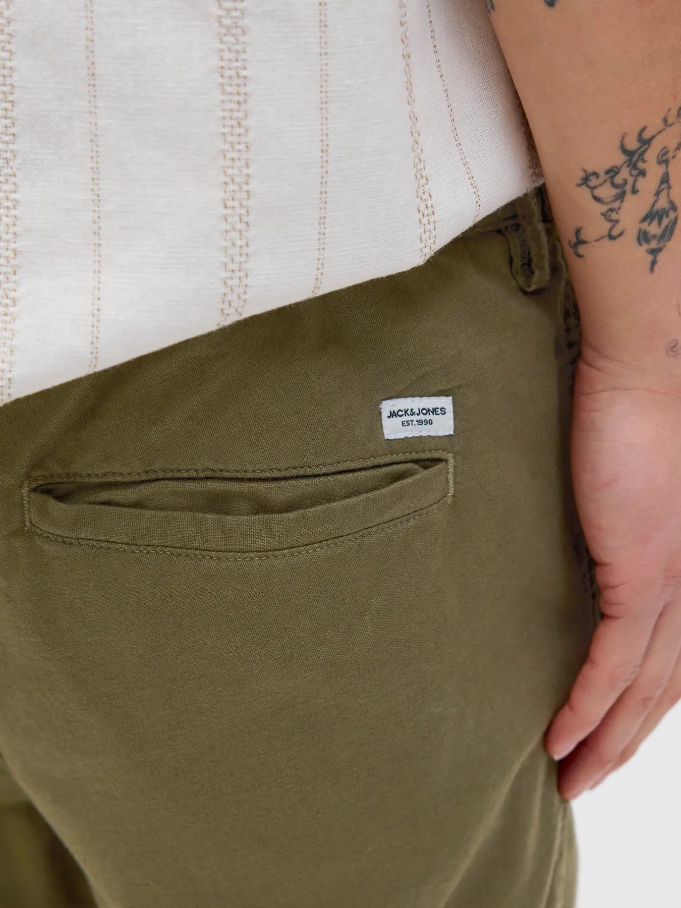 Bermuda Jaiden Linen Olive