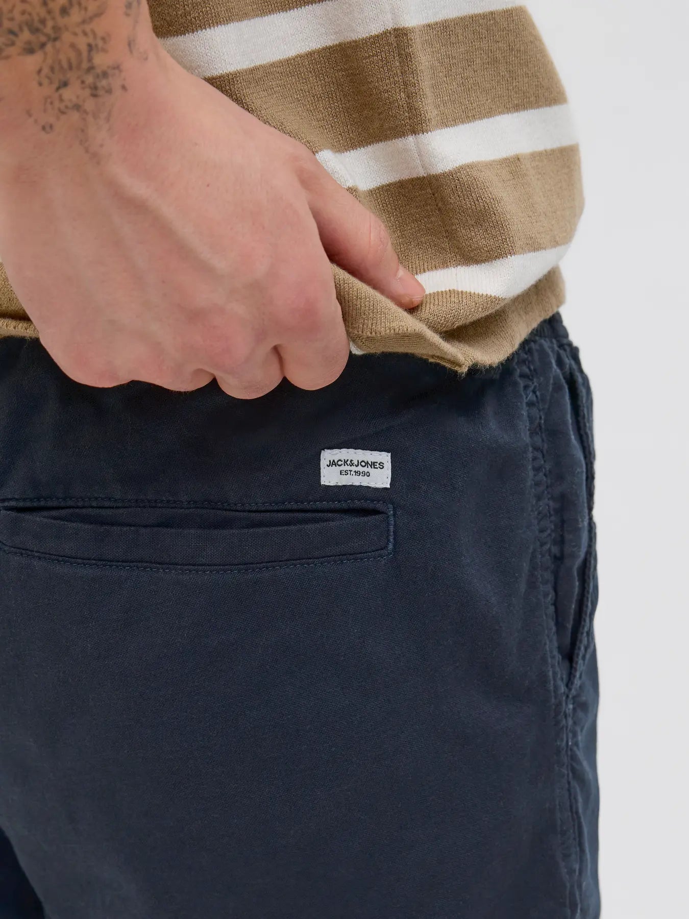 Bermuda Jaiden Linen Navy