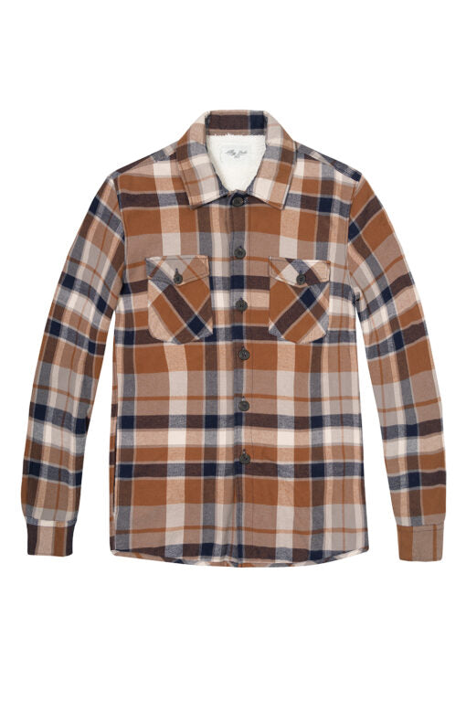 Overshirt Check Fur Camel