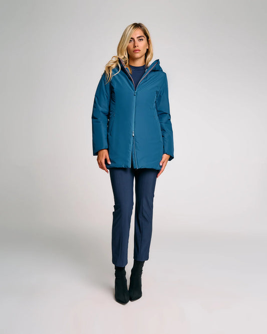 Giacca Aurelia Long Velour Petrol