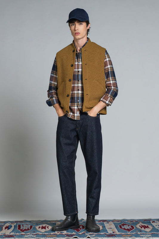 Gilet Dean Mix Wool Ocra
