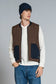 Gilet Martin Mix Wool Navy Double Face