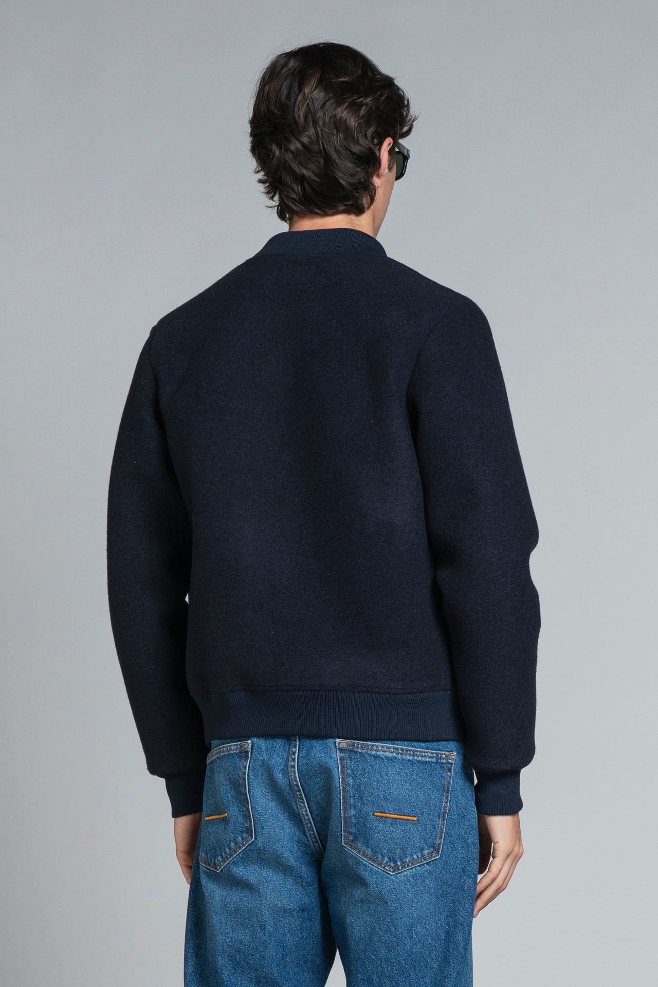Giacca Bomber Cameron Mix Wool Navy