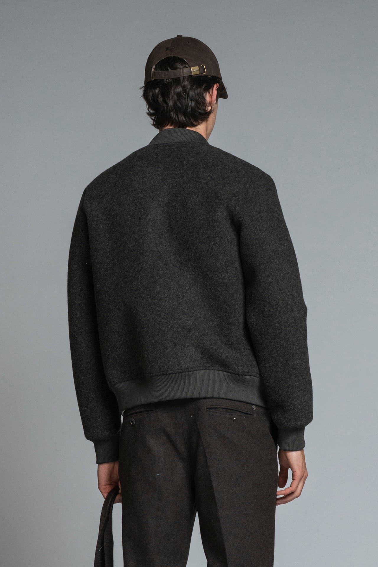 Giacca Bomber Cameron Mix Wool Military Green