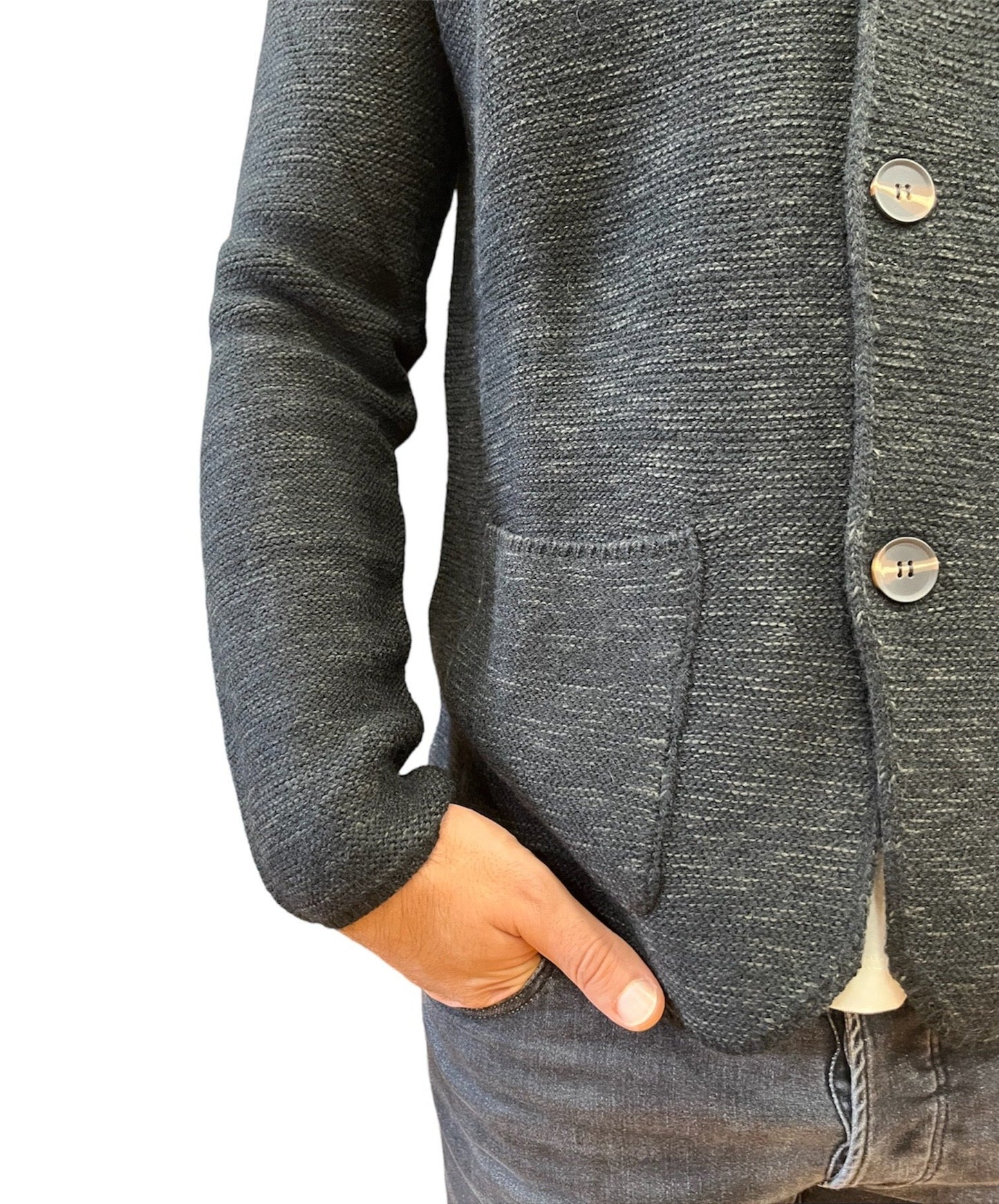 Cardigan Zaza Grey Black Melange