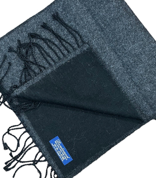 Sciarpa Lembswool Black Grey Double-Face