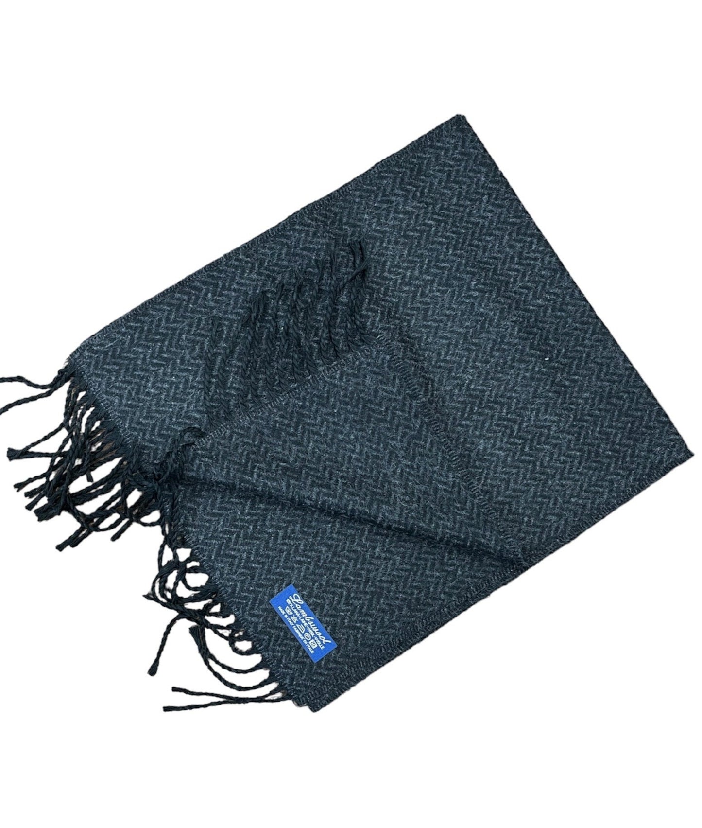 Sciarpa Lembswool Spigata Black Grey