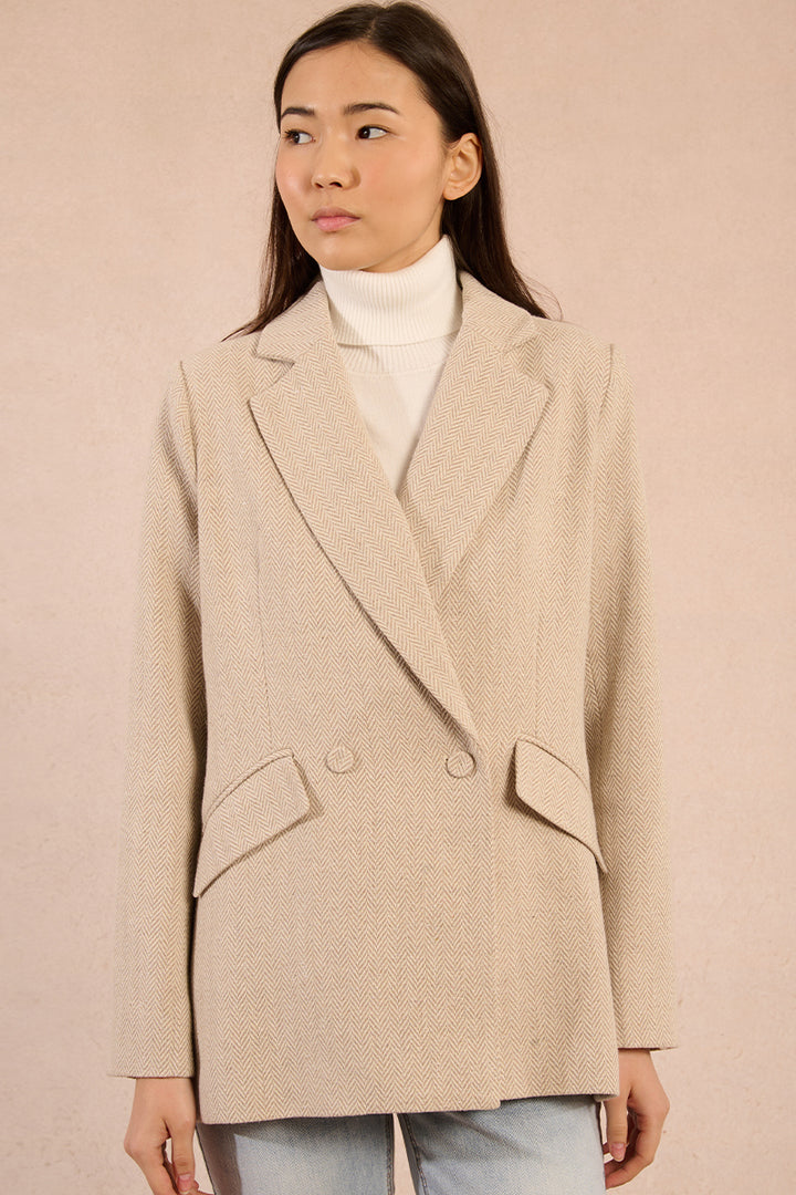 Blazer Woven Beige