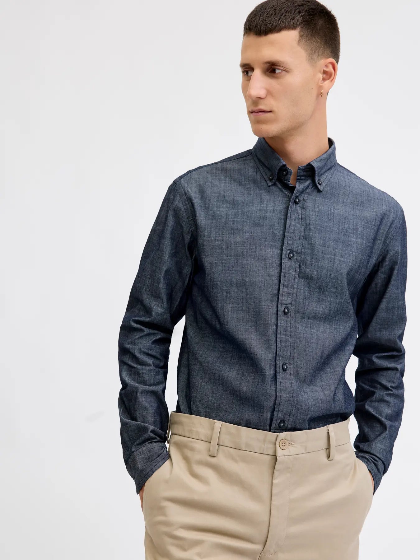 Camicia Richard Chambray Blue Denim