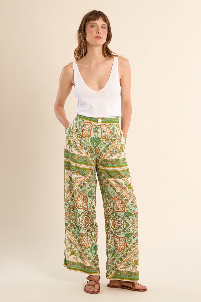 Pantalone Flowing Green