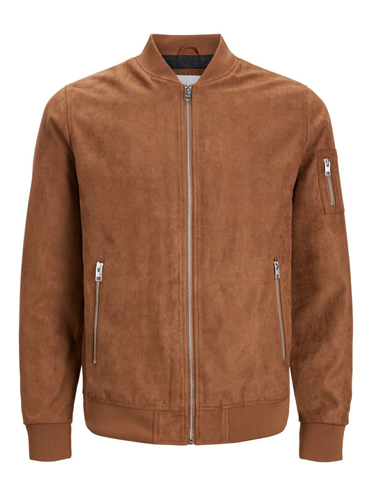 Giacca Rocky Bomber Suede Cognac