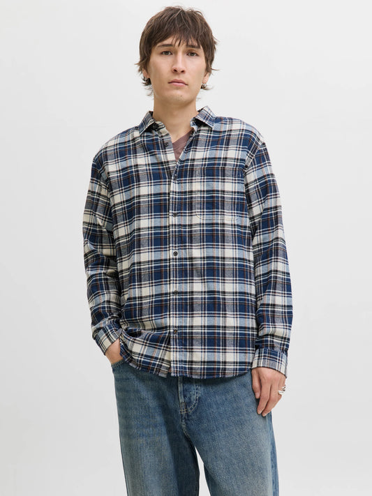 Camicia James Flannel Navy Blazer