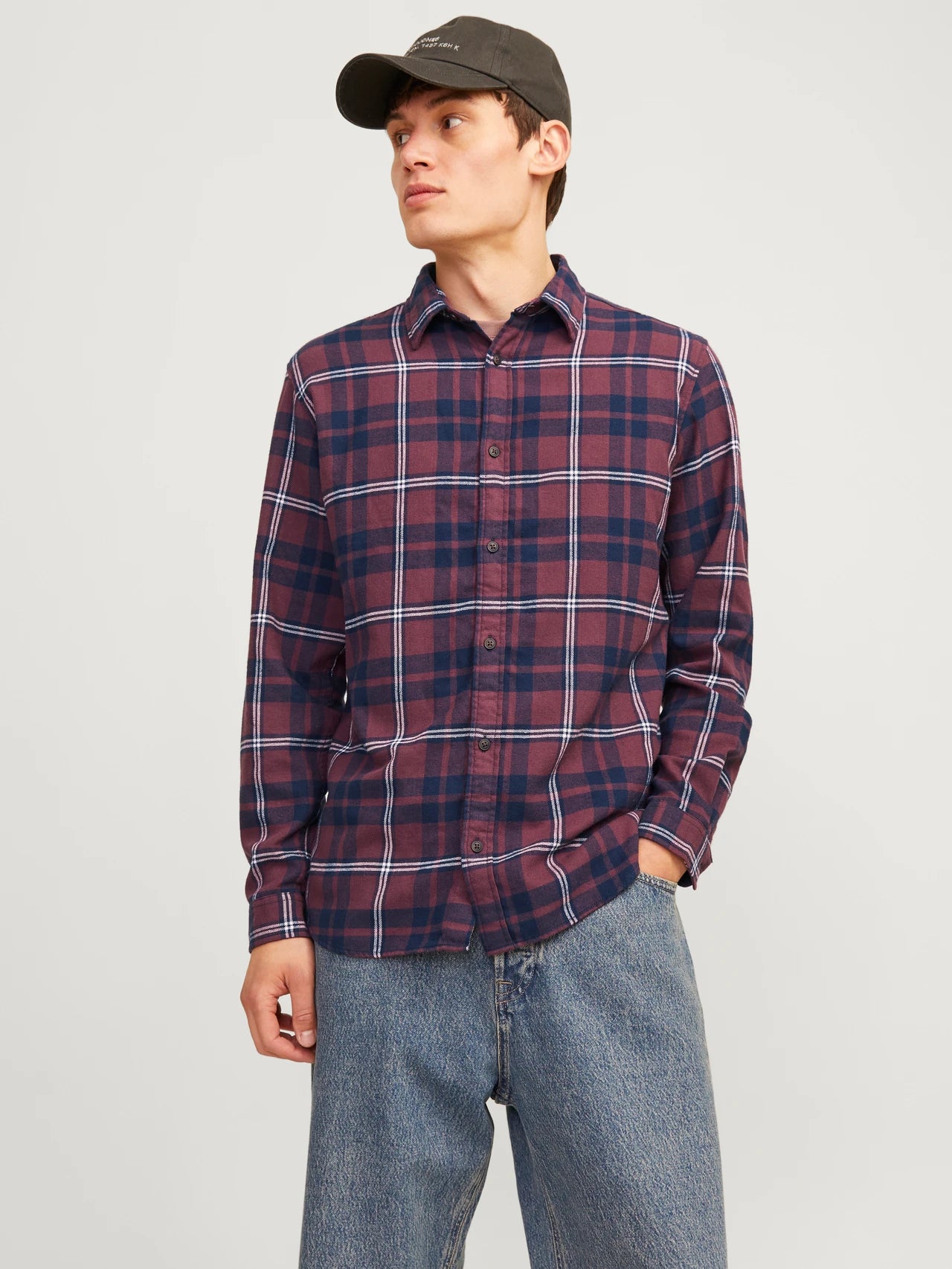 Camicia Joshua Flannel Vineyard Wine