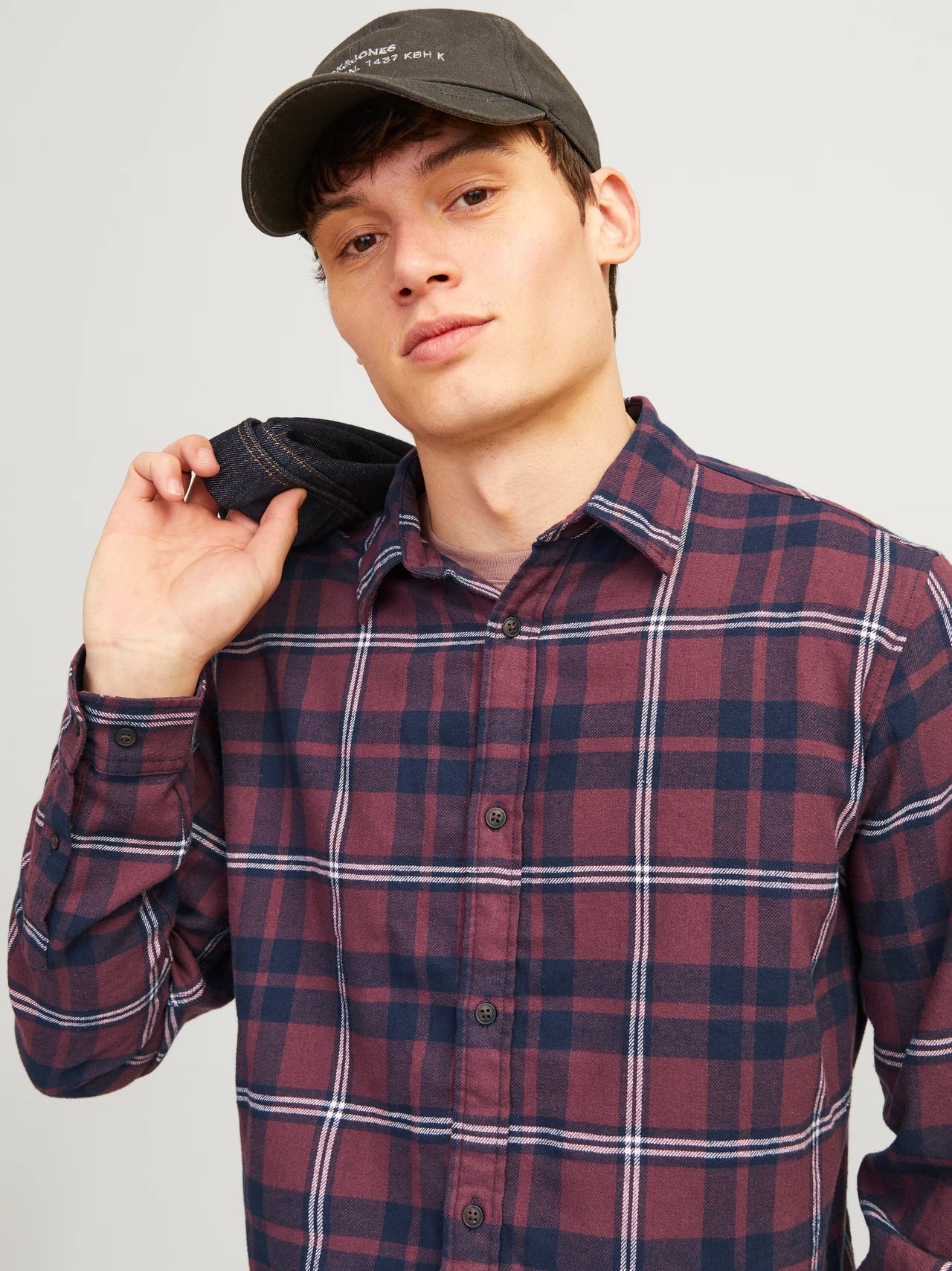 Camicia Joshua Flannel Vineyard Wine