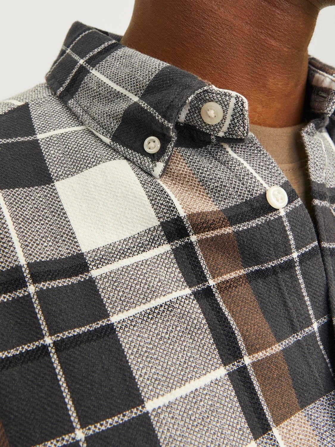 Camicia Brook Check Black Oyster