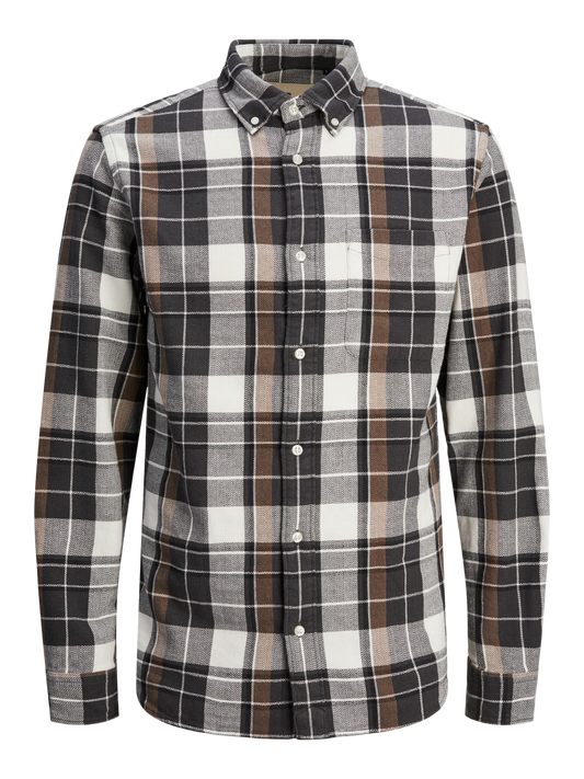 Camicia Brook Check Black Oyster