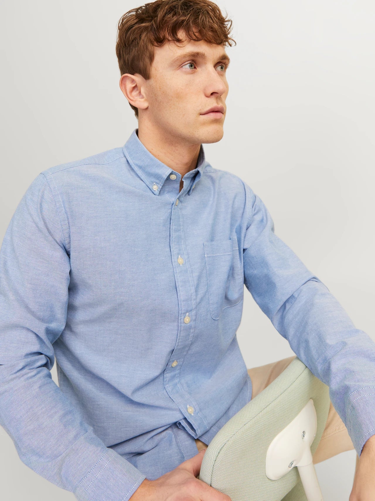 Camicia Brook Oxford Cashmere Blue