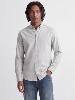 Camicia Harvey Twill Light Grey Melange