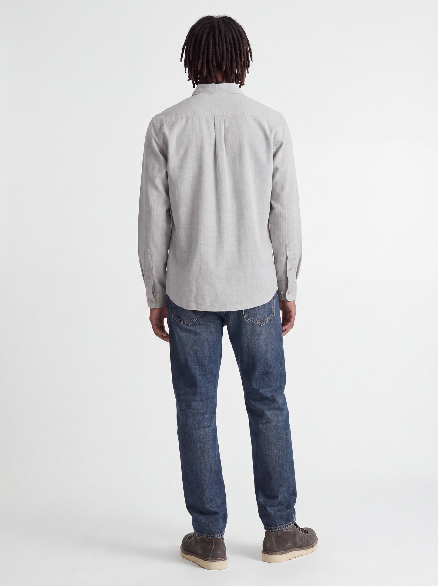Camicia Harvey Twill Light Grey Melange