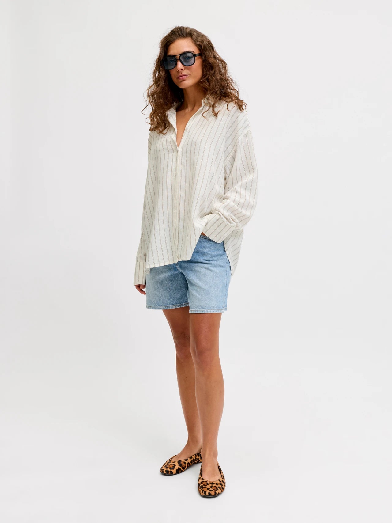 Camicia Almira Linen Blanc De Blanc