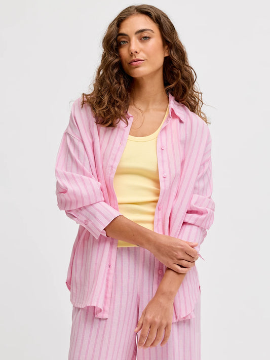 Camicia Almira Linen Pink Lady