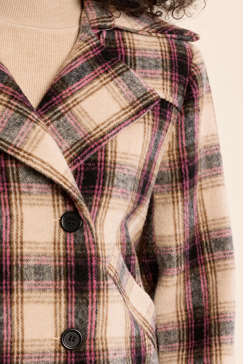 Cappotto Plaid Beige