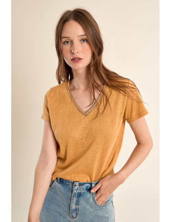 T-Shirt Gold Mango Yellow