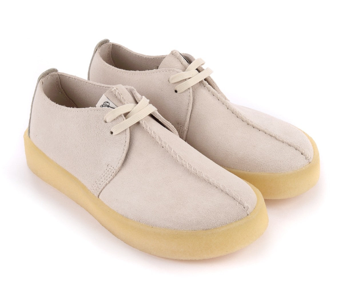 Clarks Trek Cup White Suede