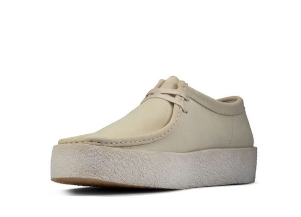 Clarks Wallabee Cup White Nabuck