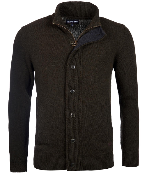 Cardigan Patch Zip Olive